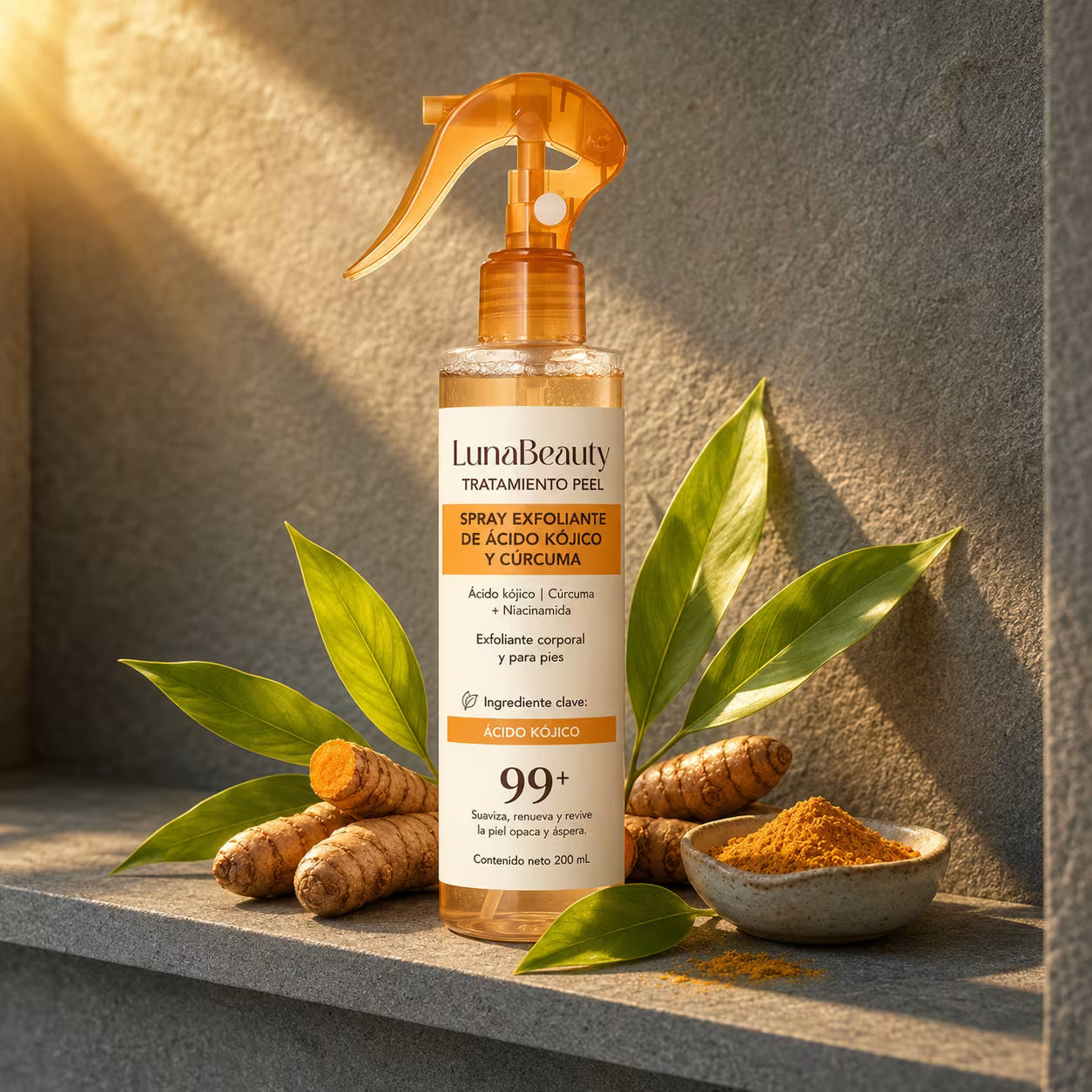 Spray Exfoliante Corporal - Ácido Kójico + Cúrcuma